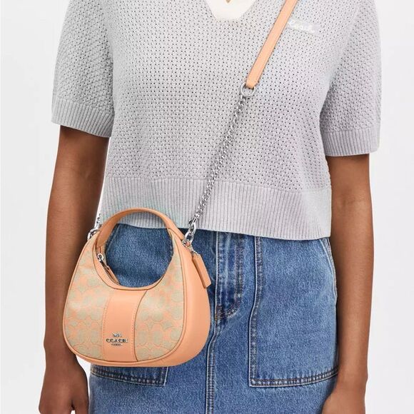 NWT Coach Carmen Mini Crossbody In Signature Jacquard - Picture 8 of 9